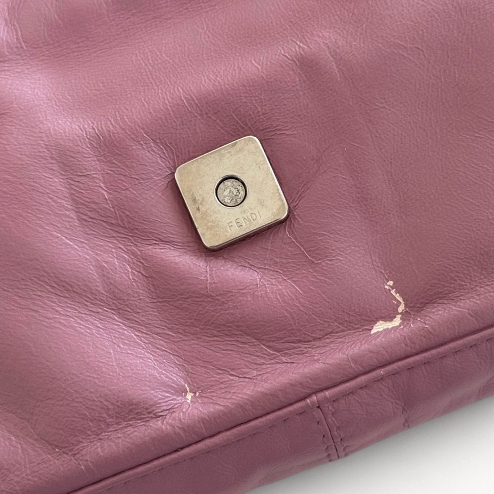 Fendi Mauve Leather Shoulder Baguette Bag - Picture 8 of 12